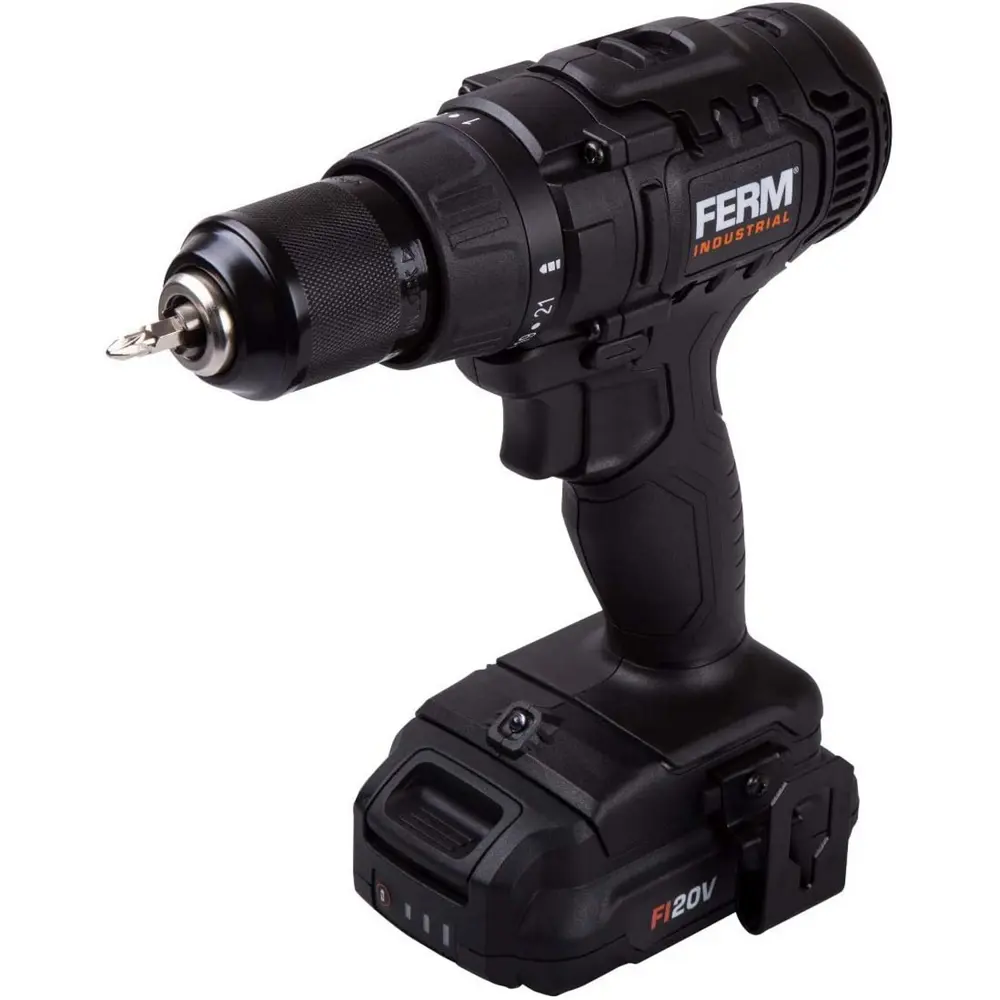 Дрель-шуруповерт аккумуляторная Ferm CDM1141P, 20 В Li-ion 2x2 Ач STLM-2145444 - Вид №2