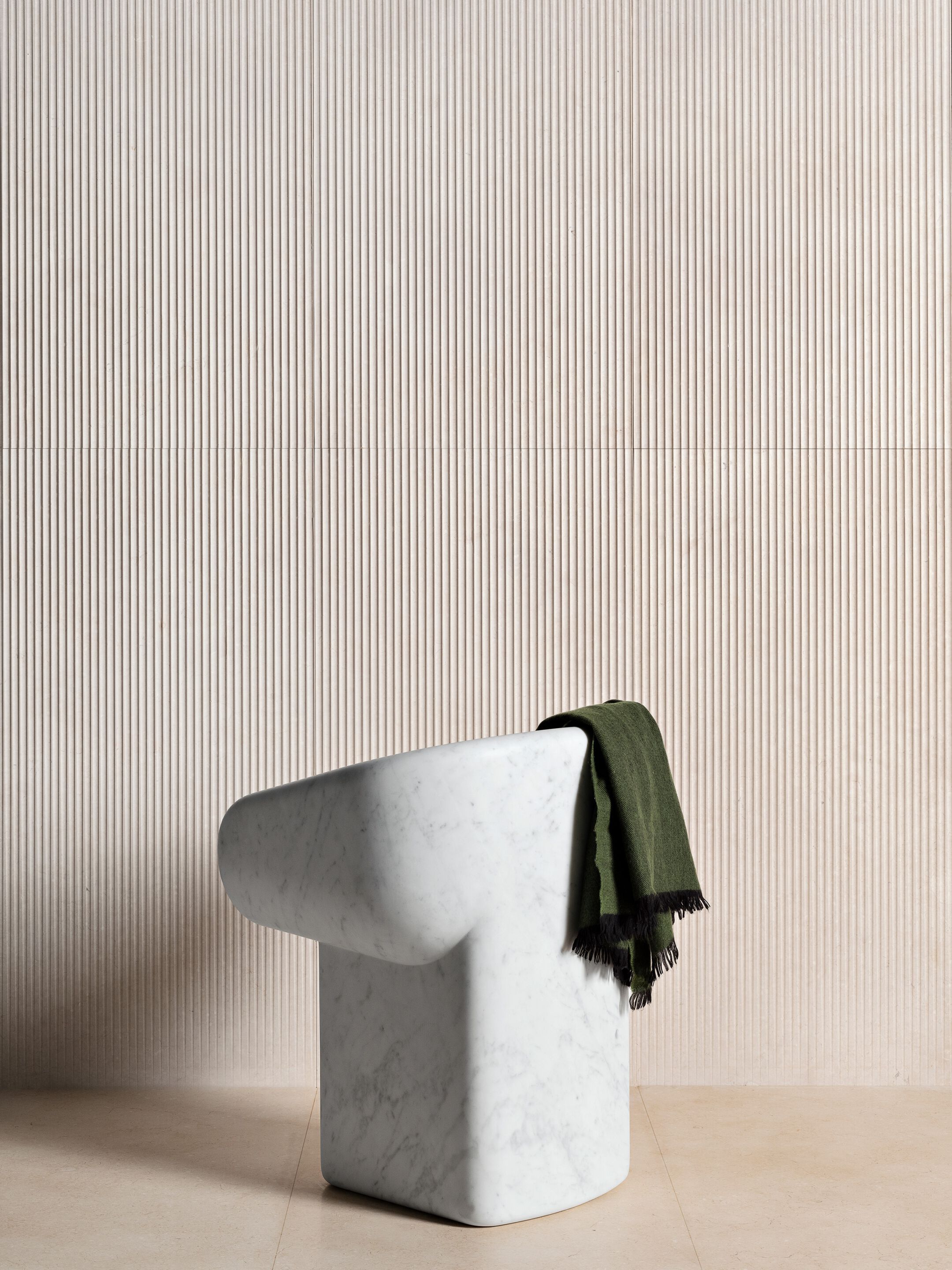 Мраморный поворотный стул с подлокотниками LUCE DI CARRARA Козимо ARCH-00110704 - Вид №4