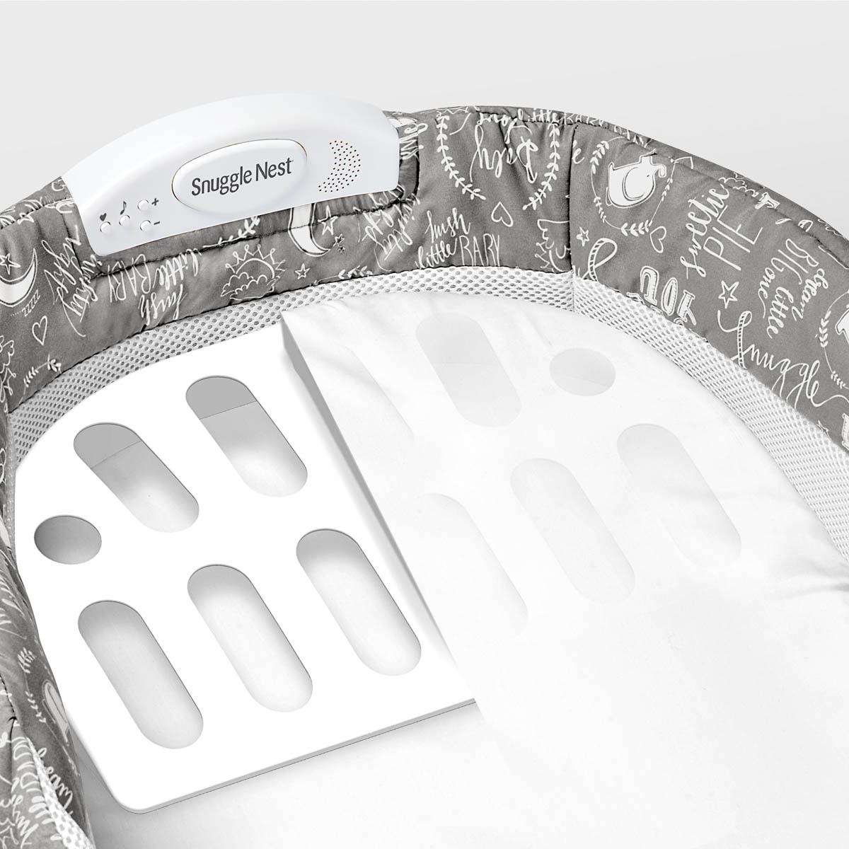 Складная кроватка ХL серая с надписями BABY DELIGHT  322591 Серый Santreyd  - Вид №3