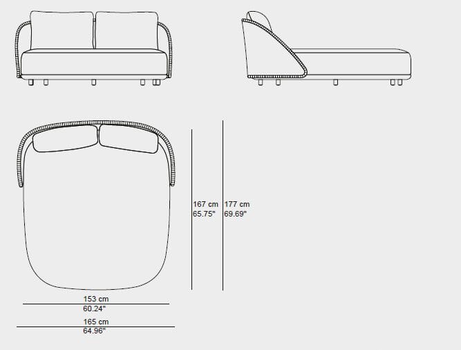 Садовая кровать из тикового дерева TRIBÙ Elio ARCH-00153202 - Вид №3