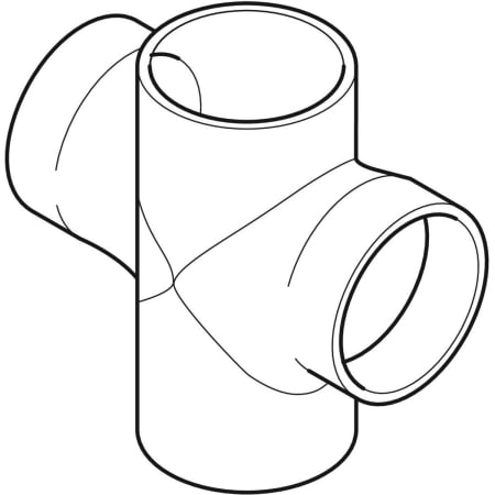 GEBERIT 310.102.14.1 Крестовина со смещенным впуском Geberit Silent-db20 88,5°  - Вид №1