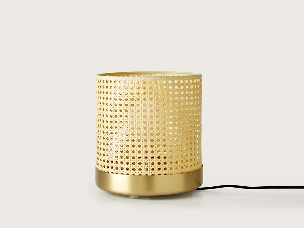 092028 Настольная лампа латунь - натуральный ротанг Aromas del Campo Stan