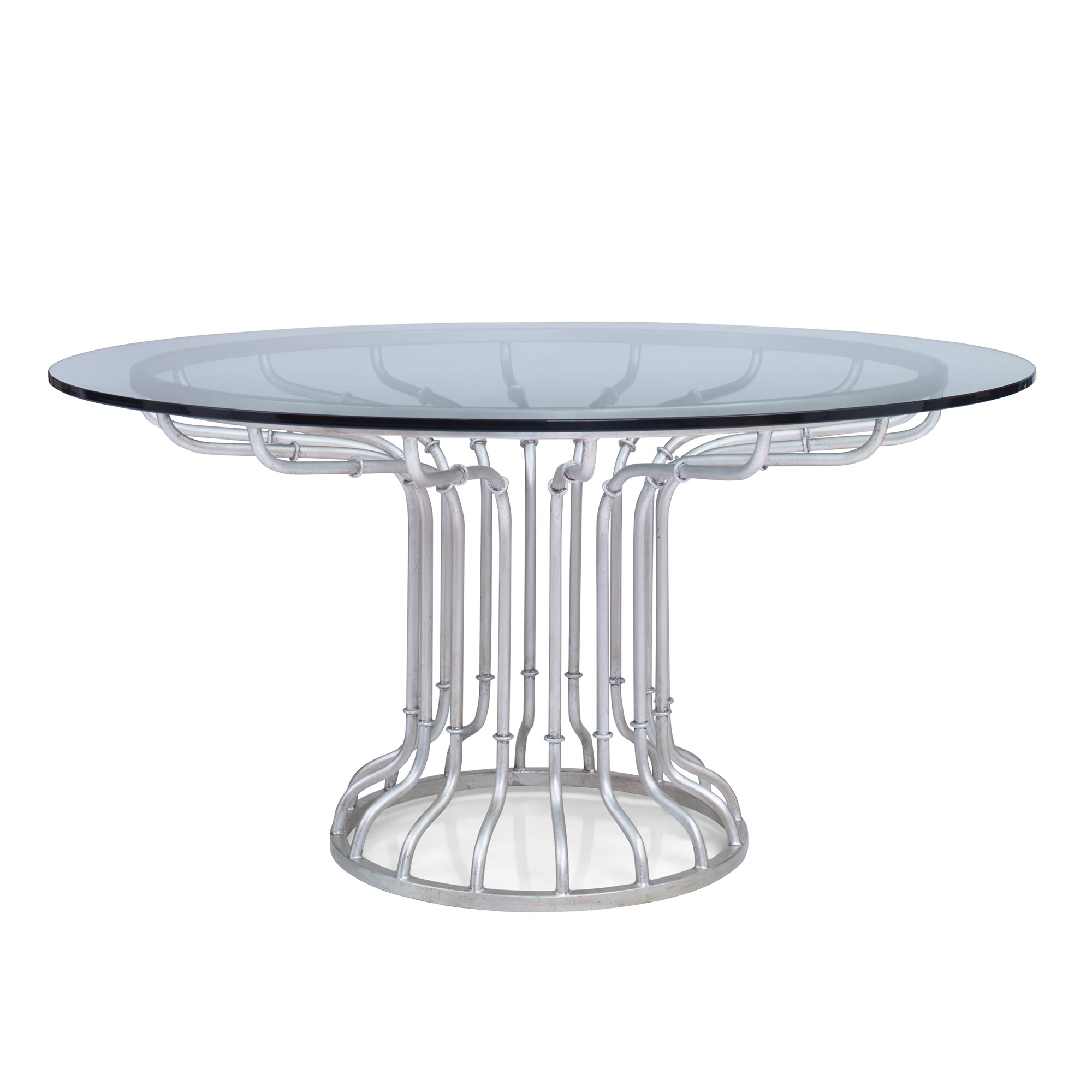 Обеденные столы 09210-640-024 Café Dining Table Base - Antique Silver Ambella  - Вид №1