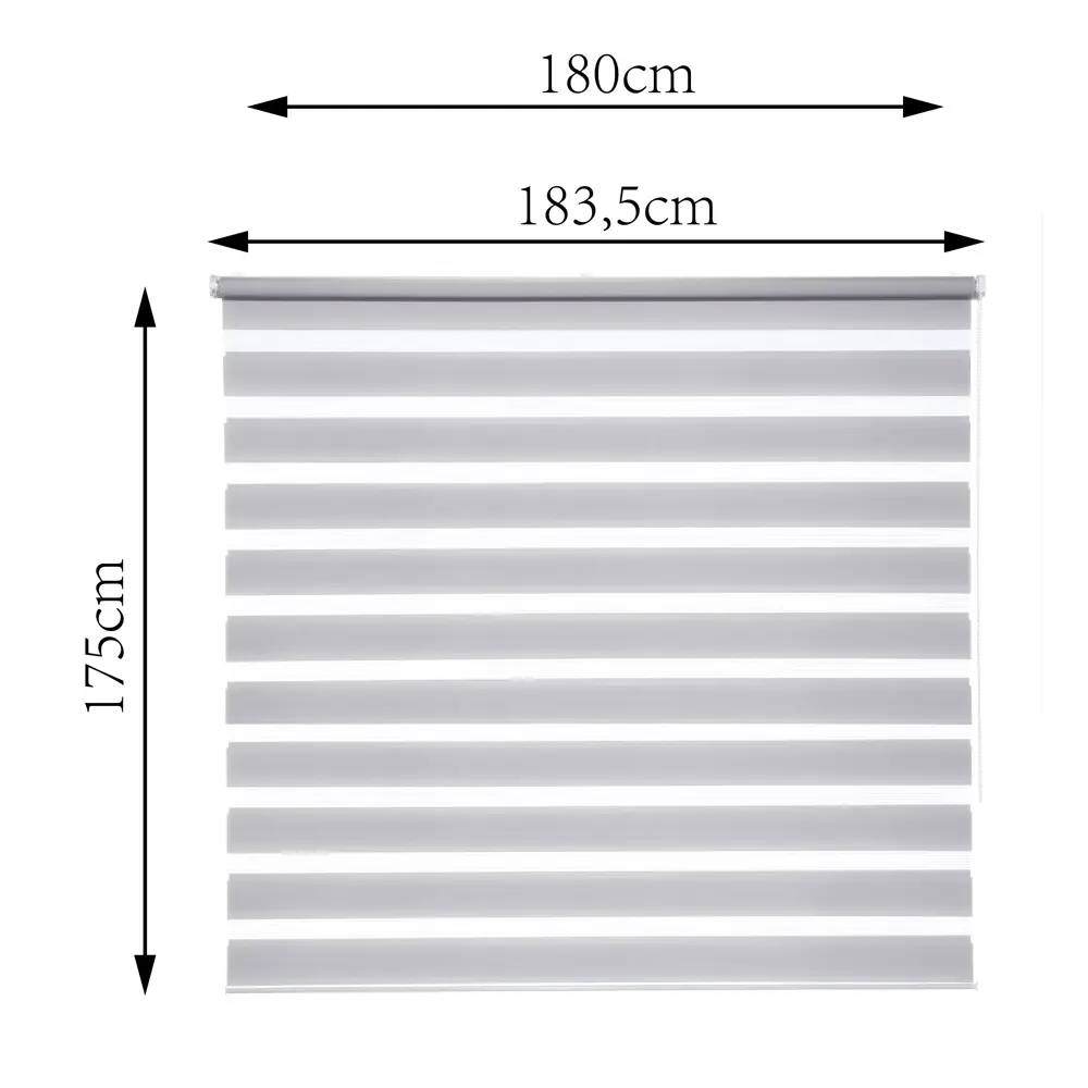 INSPIRE Peter — Рулонная штора день-ночь светло-серая 180x175 см 85225681 STLM-0060115 - Вид №2