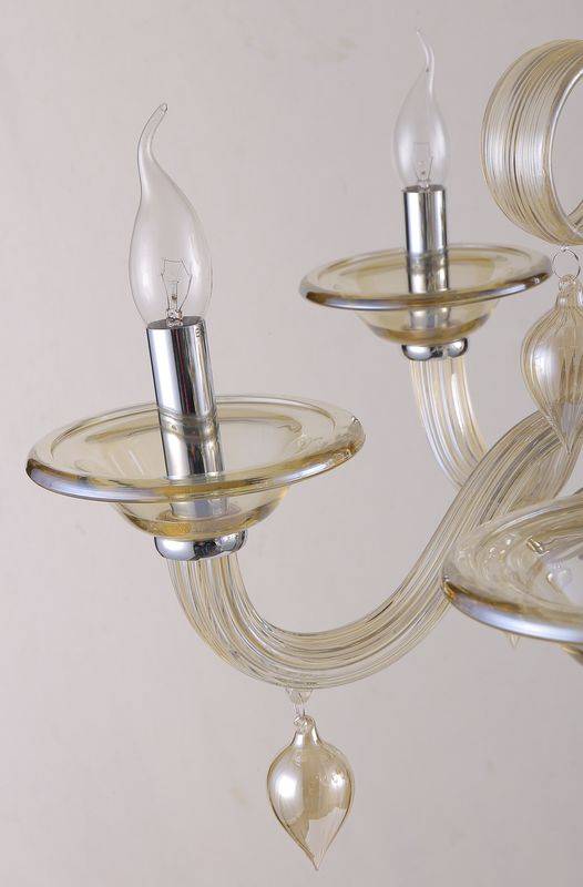 Подвесная люстра Crystal Lux Caetano SP8 бежевая CRYSTAL LUX ДИЗАЙНЕРСКИЕ, CAETANO 059430 Бежевый  - Вид №1