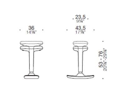 Тканевый регулируемый по высоте поворотный офисный стул ESTEL GROUP ARCH-00088276 - Вид №3