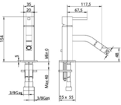 752120SN02LT Смеситель Bandini Ice Cube Santreyd - Вид №3