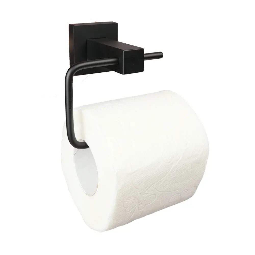 Держатель туалетной бумаги открытый навес квадро металл черный Santreyd STLM-2091414 - Вид №6
