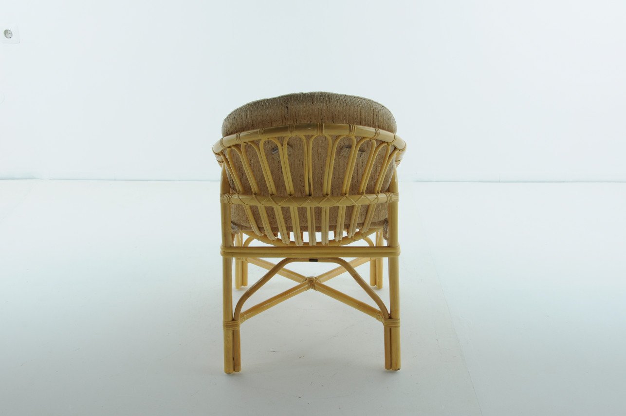 Кресло с подушкой бежевое из ротанга "Мед" 02/04В VINOTTI  00-3885197 Бежевый  - Вид №3