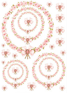 00534 Салфетка для декупажа на стекле и твердых поверхностях СК "Венки и банты" Чип-Арт