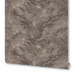 MONTE SOLARO Nika - флизелиновые обои с рисунком пера в коричневых тонах 89423728