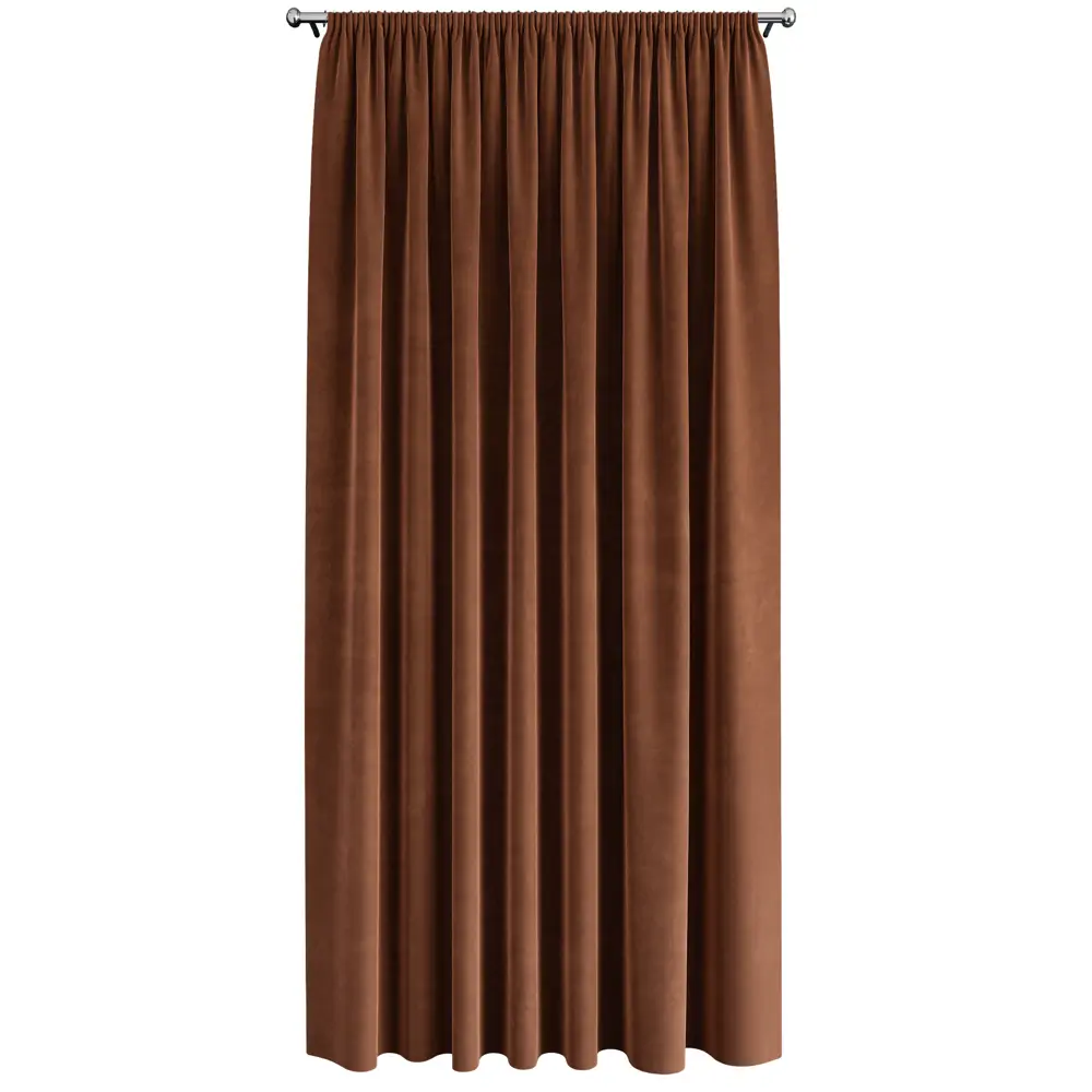 Штора MIAMOZA Silky терракотовая 200x280 см с бархатной текстурой 89427096 STLM-1582479 - Вид №4