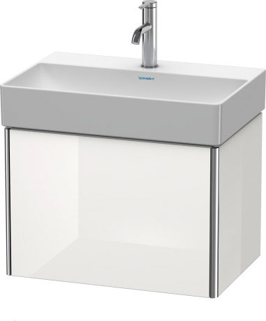 XS406704343 Тумбочка подвесная компакт XSquare #XS4067 584 x 390 мм Базальт матовый, декор Duravit - Вид №2