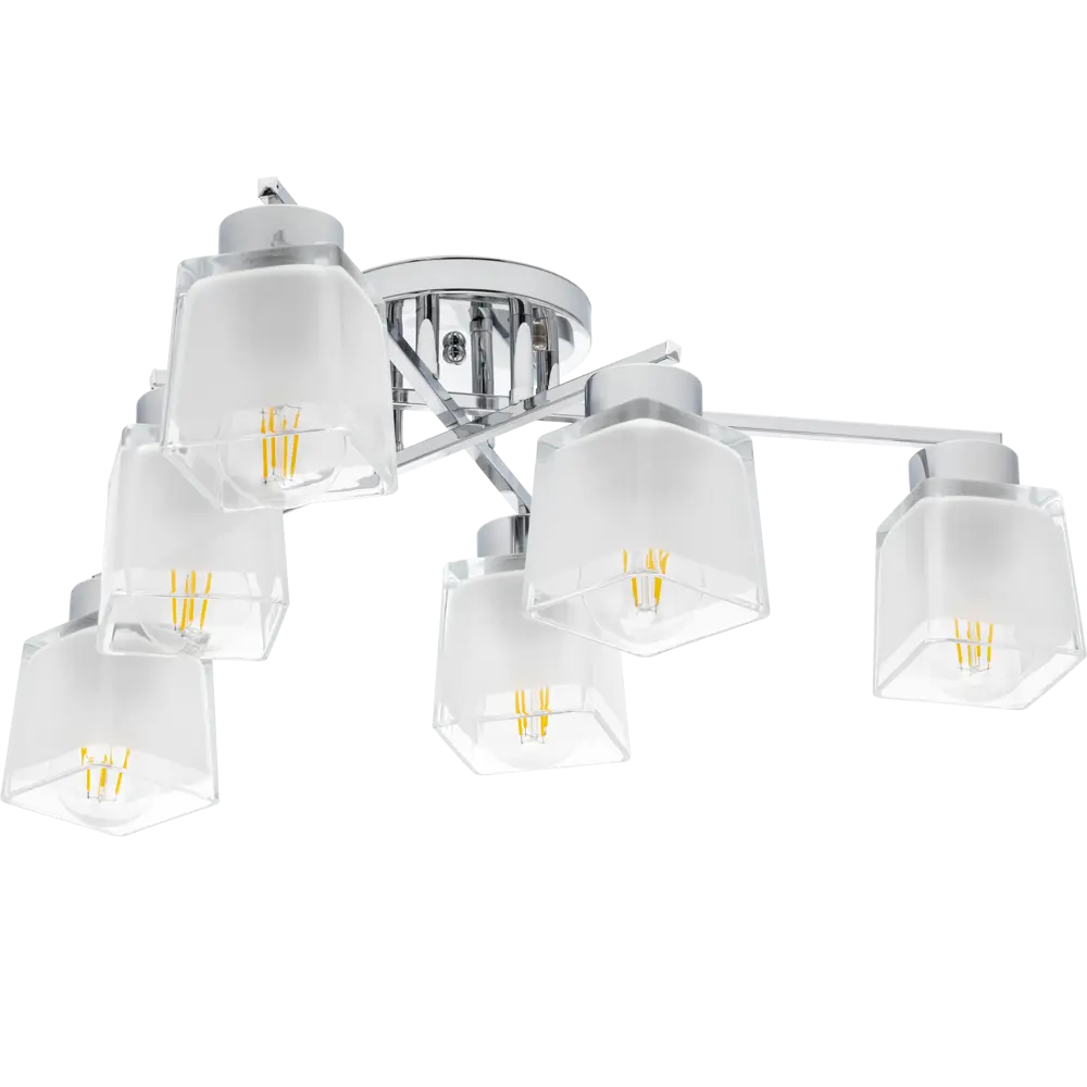 Люстра потолочная Ritter Bari 52519 6 6 ламп Е27 цвет хром STLM-2207657 - Вид №6