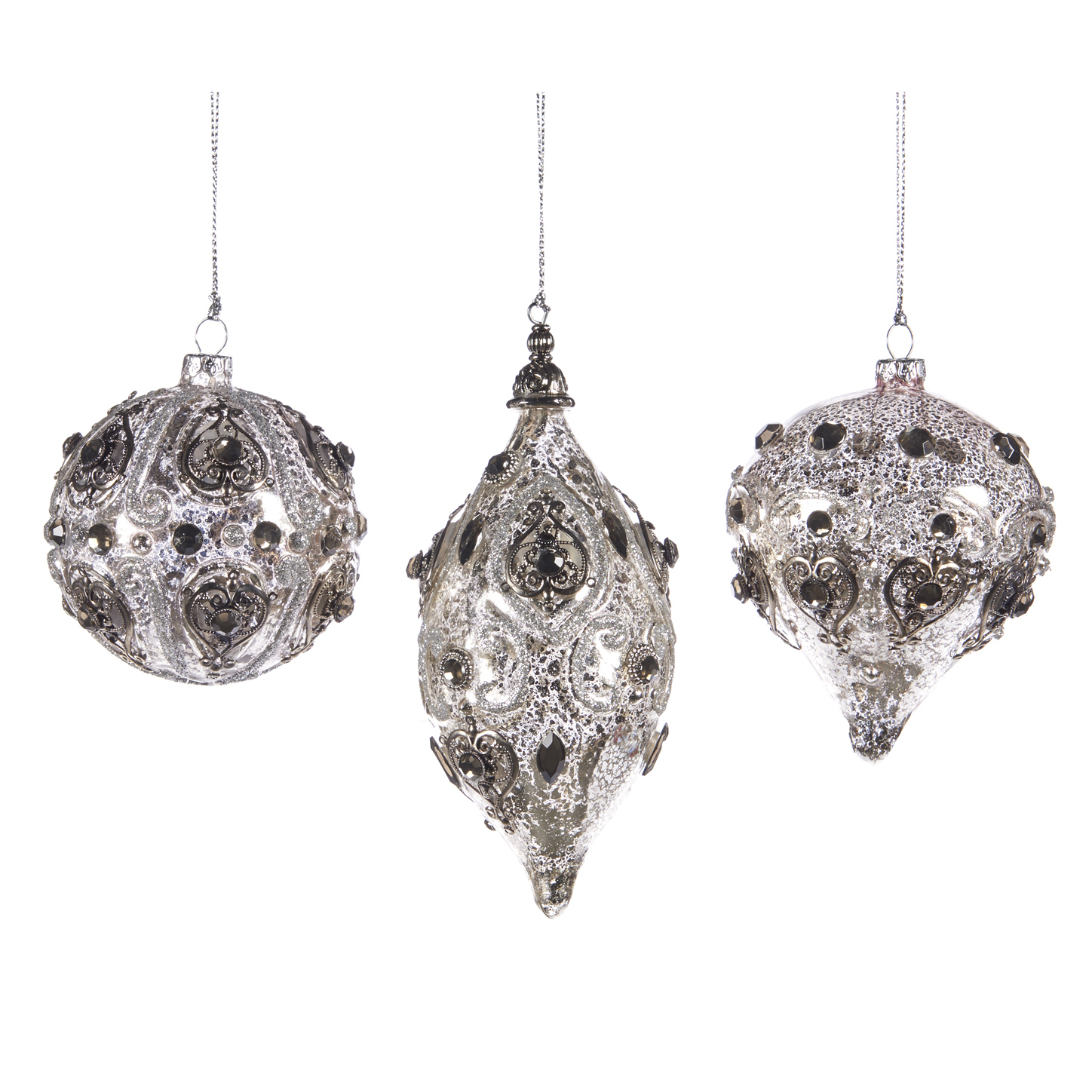 TR 26277 Фигуры серебро 30 см стекло в ассортименте (цена за шт) GOODWILL Santreyd 