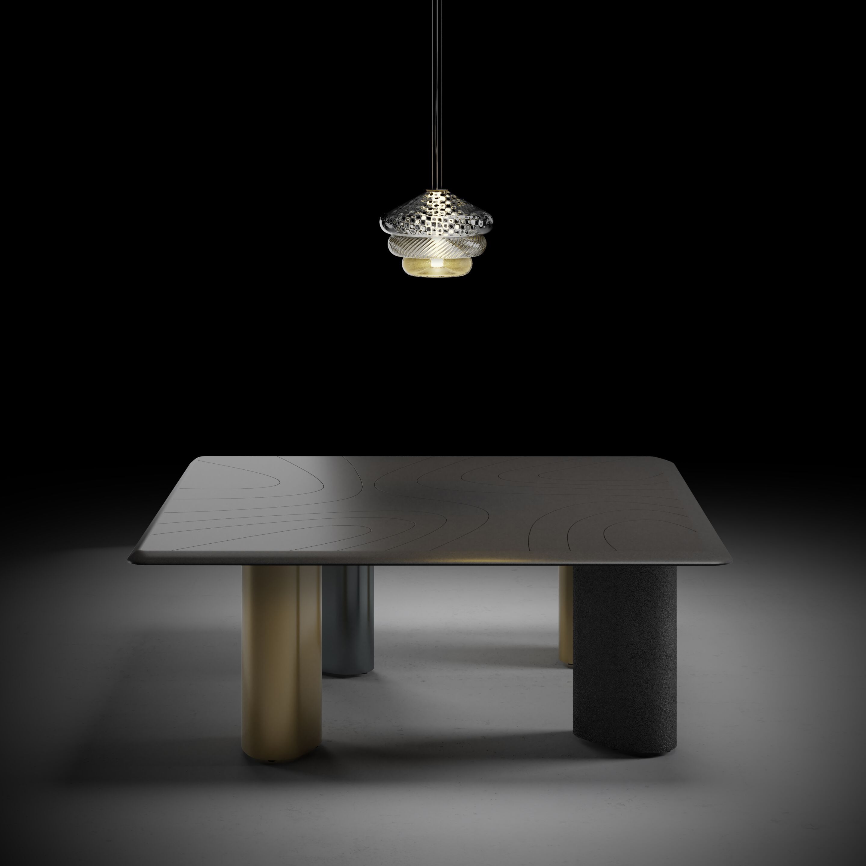 Квадратный стол для совещаний из МДФ Cider Edition Monolithes ARCH-00024862 - Вид №2