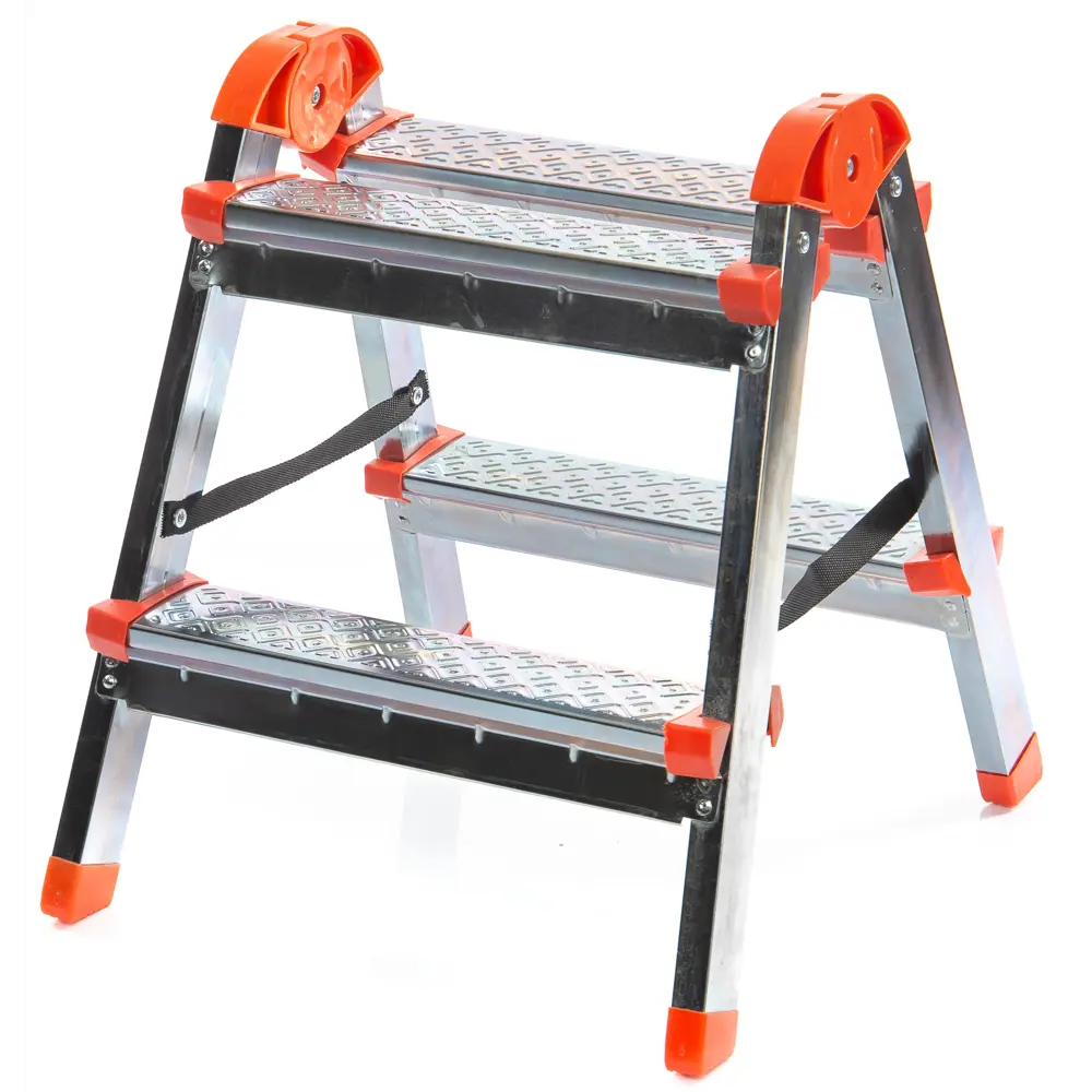 Стремянка-табурет стальная Zalger двусторонняя 2 ступени STLM-2051750