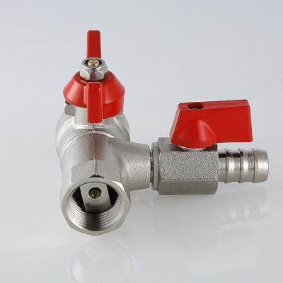 VT.248.N.04 Кран шаровой с обратным клапаном и дренажом Valtec 1/2"  - Вид №6