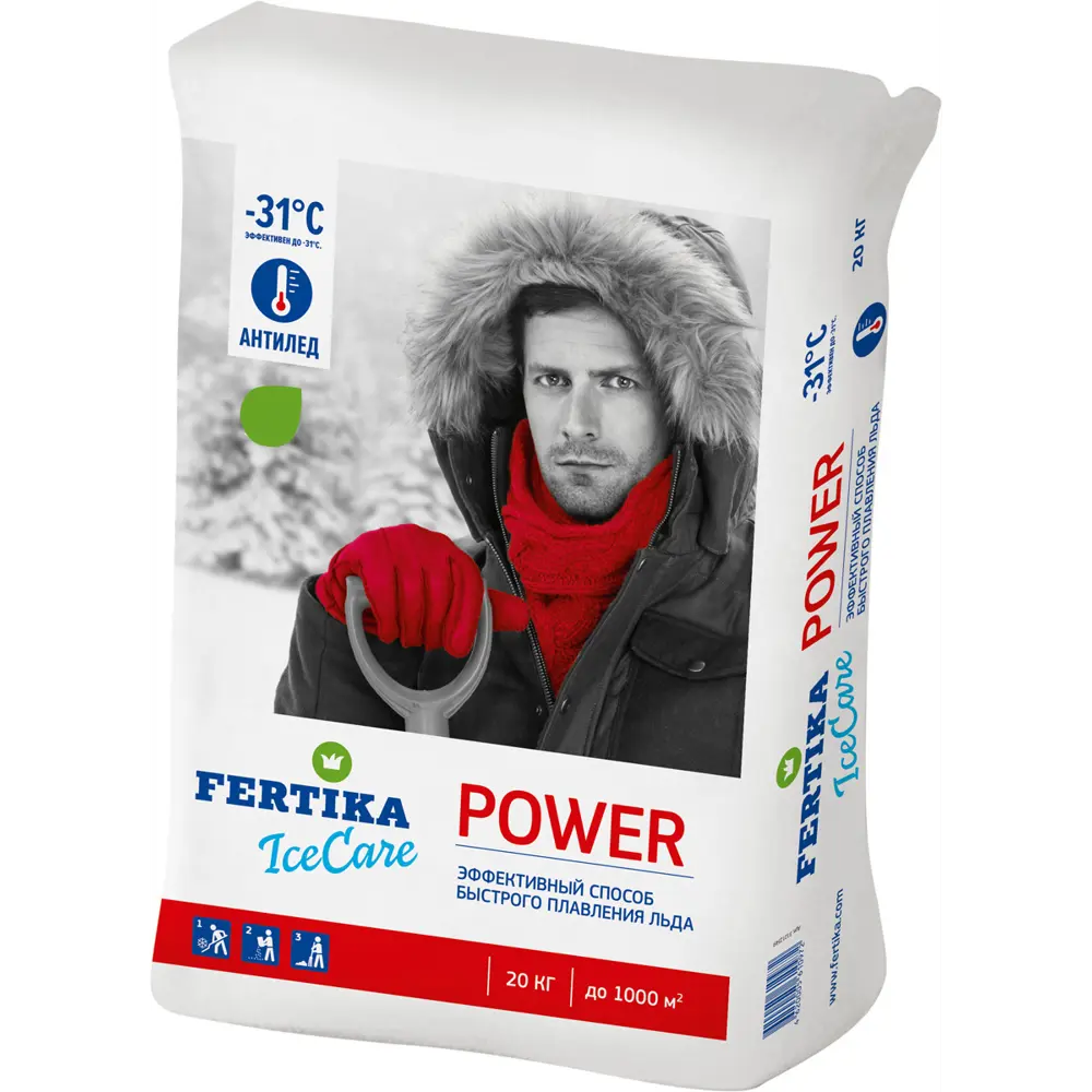 Противогололёдное средство Фертика Ice Care Power 20 кг 18455855 STLM-2034576 FERTIKA 