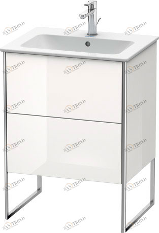 XS444502222 XSquare Тумбочка напольная Белый глянцевый декор Duravit