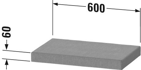 HP96710BCBC Подушка для сидения Happy D.2 Plus #HP9671 600 x 380 мм Greige Duravit - Вид №1