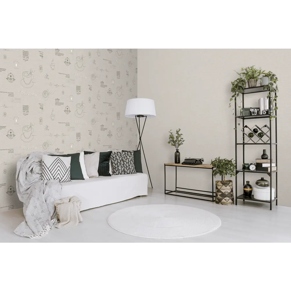 Флизелиновые обои Ateliero Café бежевые 1.06 м - уют и практичность 89432696 STLM-1577475 - Вид №4