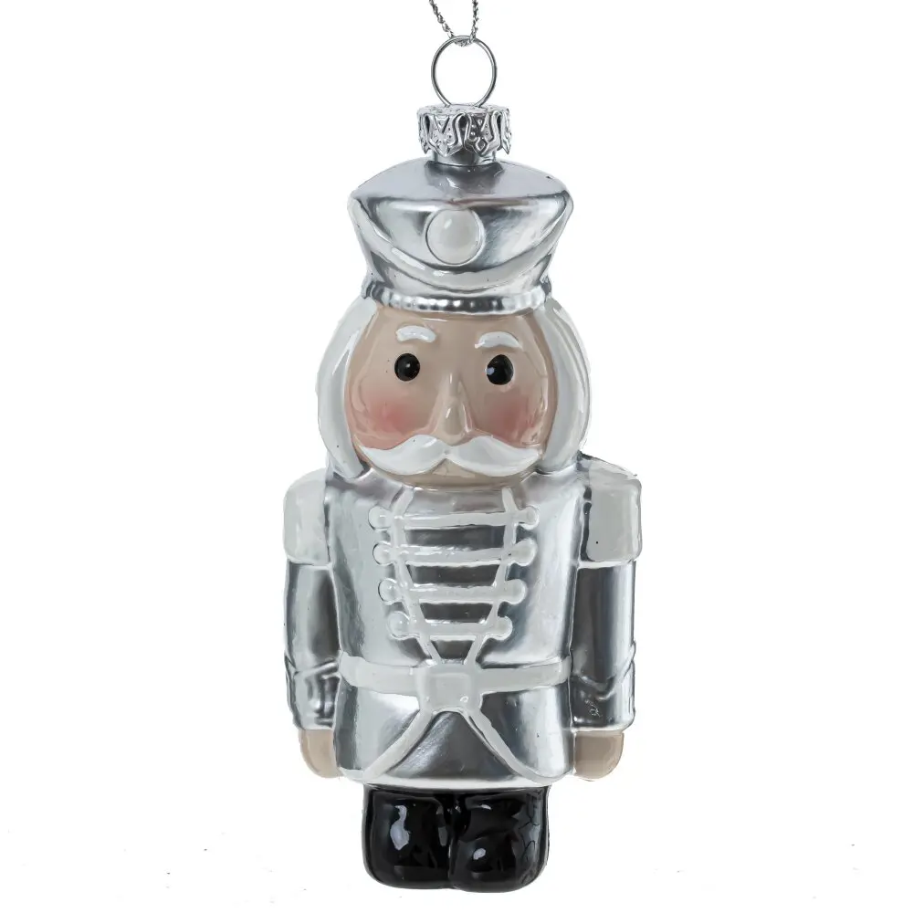 89378983 Украшение елочное «Щелкунчик», 934591 11x5.4x3.5 см, цвет себеристо-белый STLM-1448182 Santreyd 