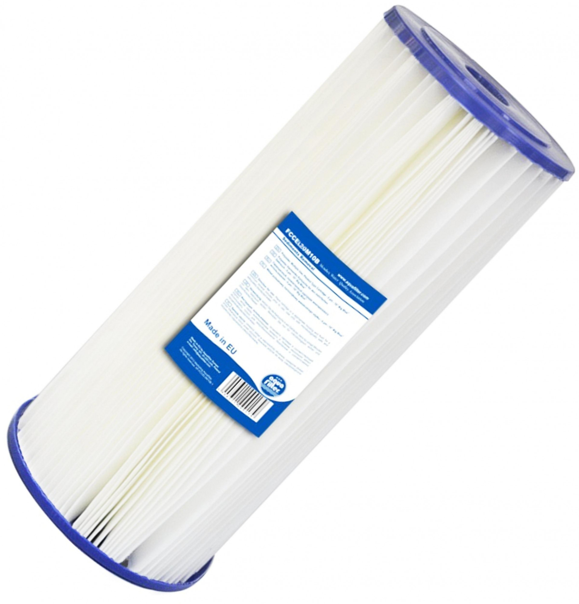 Картридж "гармошечного типа" 10ВВ - 20 мкм (полиэстер, многократного использования, для холодной воды) Aquafilter FCCEL20M10B, 638 