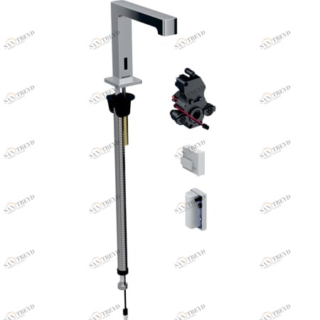 GEBERIT 116.196.21.1 Смеситель для раковины Geberit Brenta, вертикальный монтаж, питание от генератора, с функциональным блоком для скрытого монтажа 