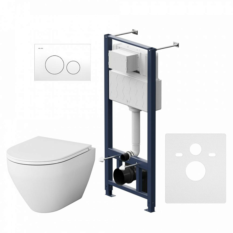 IS49001.701700 Инсталл с клав Pro L белый с подв унит Spirit V2.0 FlashClean с сид м/л AM.PM Spirit 2.0 