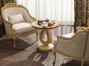 Высокий круглый журнальный столик