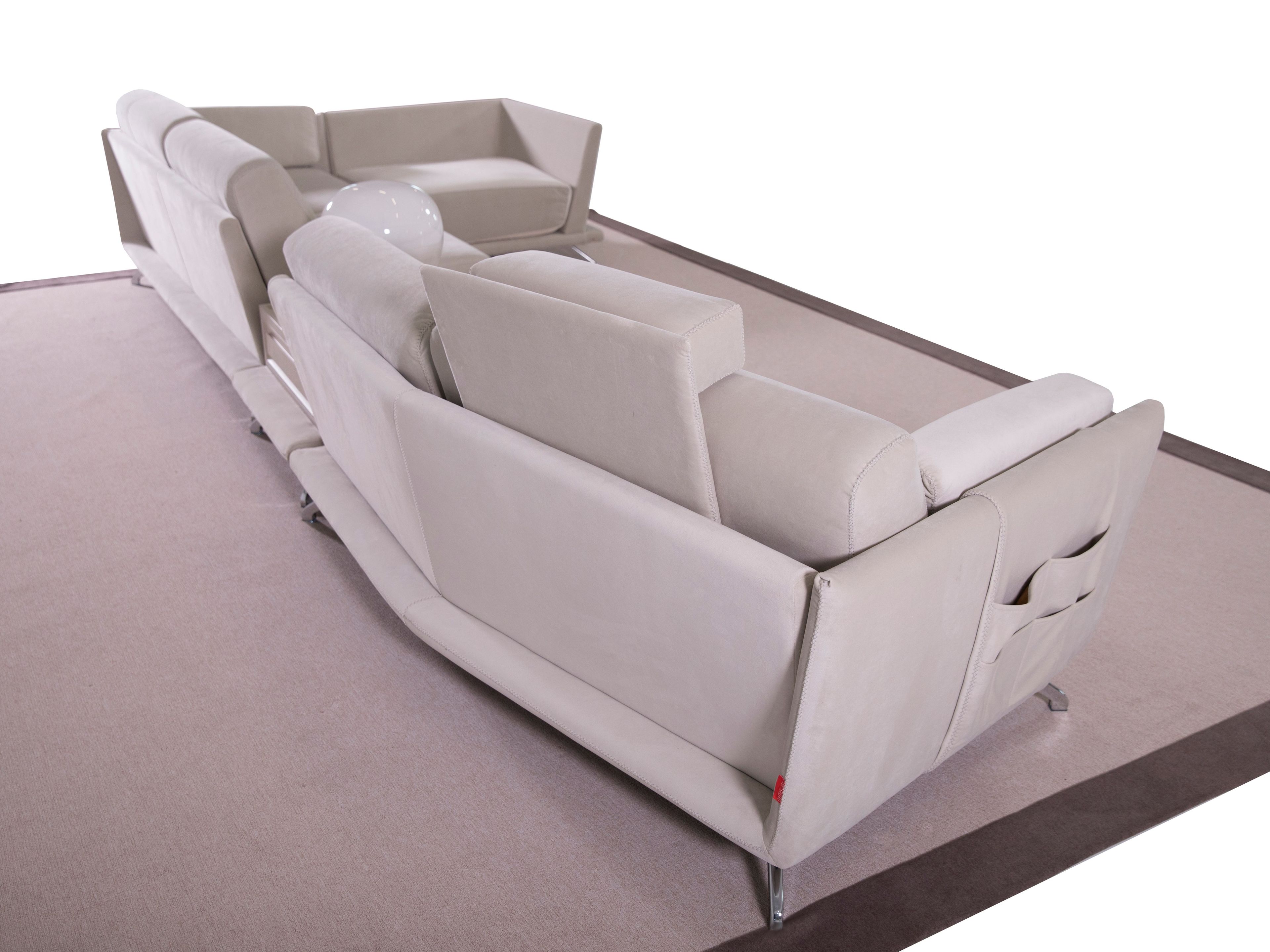 Модульный кожаный диван с подголовником и журнальным столиком ABLE MARRIOTT ARCH-00069314 - Вид №1