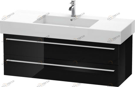 XL635404040 X-Large Тумбочка подвесная Черный глянцевый лак Duravit