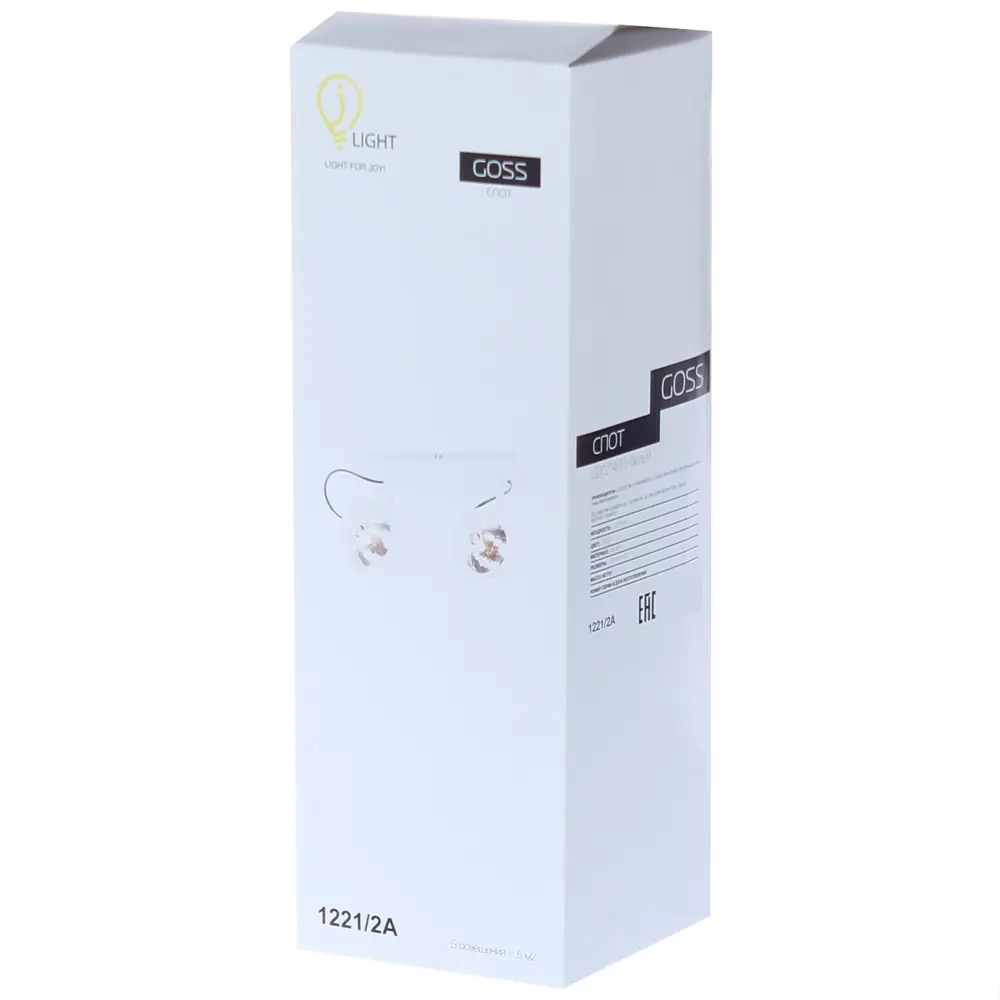 Светильник поворотный J-Light «Goss» 1221/2A, 2хG9х40 Вт, цвет белый/хром 82026142 STLM-2098463  - Вид №2