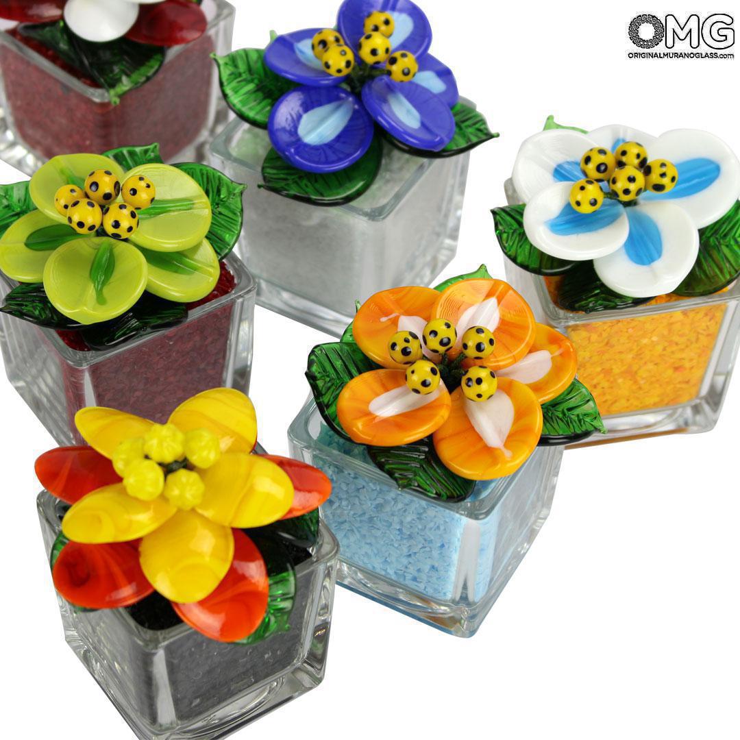 4748 ORIGINALMURANOGLASS Держатель для карт-указателей мест за столом Рождественник - муранское стекло OMG 4 см  - Вид №1