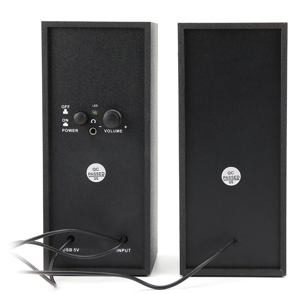 CMS-603 Акустическая система 2.0 (мдф, usb, 6w; управление громкостью, разъём для наушников, кнопка включения, длина кабеля между колонками 1м;длина аудио-кабеля и питания 2м.) Crown Santreyd  - Вид №3