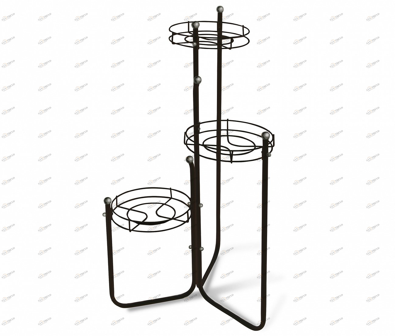 Подставка для цветов Kaskad 2 чёрно серый SHEFFILTON ПОДСТАВКИ ДЛЯ ЦВЕТОВ 014985 Черный 