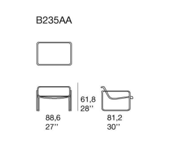 Алюминиевое садовое кресло с порошковым покрытием Paola Lenti Балеарские острова ARCH-00105726 - Вид №2