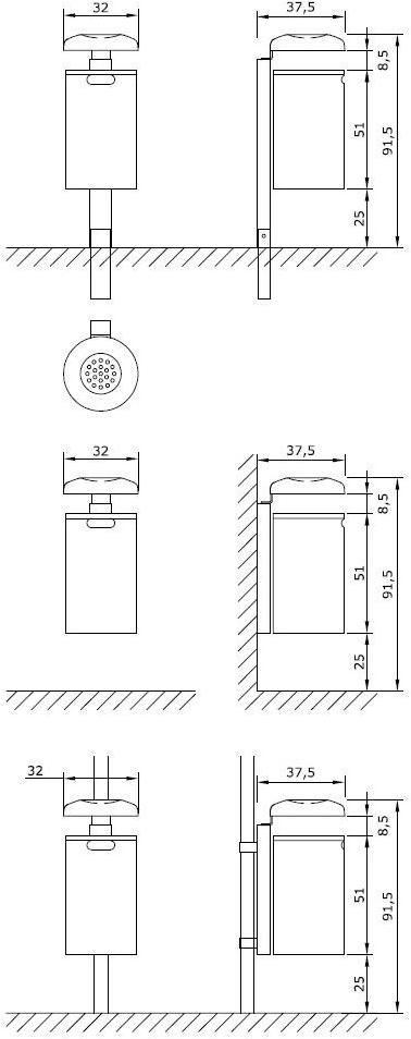 Euroform W Контейнер для мусора из металла  220, 221  - Вид №8