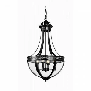 Подвесной светильник Capitol 6 black от Delight Collection KM0287P-6 DELIGHT COLLECTION ДИЗАЙНЕРСКИЕ 243669 Прозрачный;черный