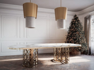 Овальный дубовый стол