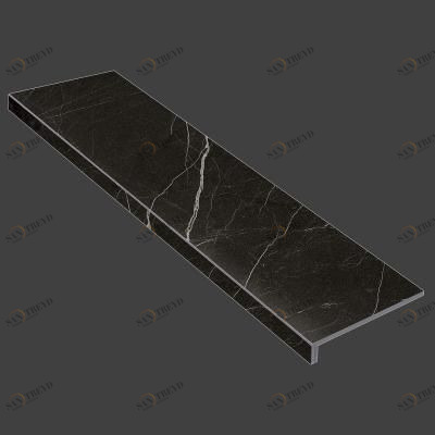 Граните Ступень София черный лаппатированная 1200x320 Керамика Будущего sun-id-324491