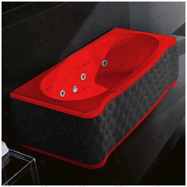 Ванна Gruppo treesse New Classic Young STD-V6747-DX-KC-K красная с гидромассажем прямоугольная правая чёрная кожа STDV6747DXKCK