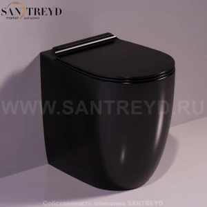 VI21NERO Приставной унитаз напольный Черный Simas Vignoni Италия