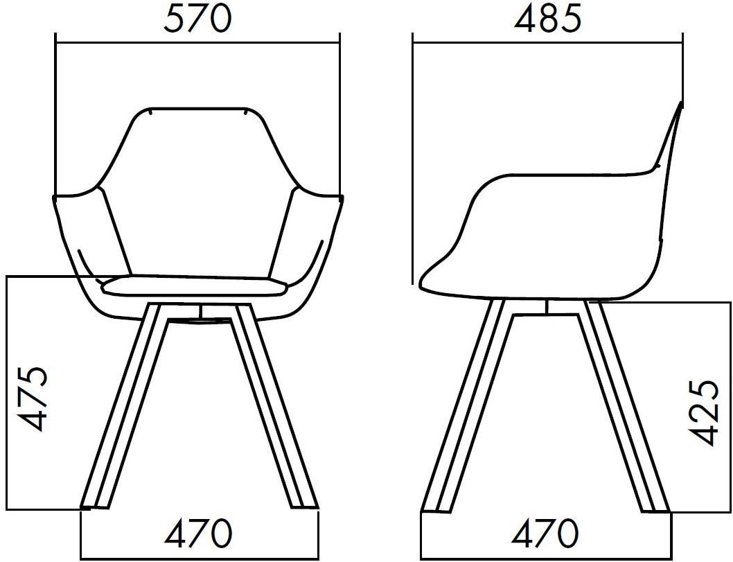 ALMA DESIGN Мягкое кресло с подлокотниками Y chair 2092 - Вид №2