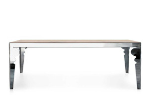 Обеденный стол из стали и дерева