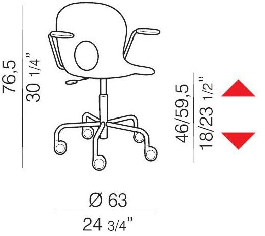 REXITE Офисное кресло с 5 спицами на колесиках Olivia sun-id-1493900 - Вид №6