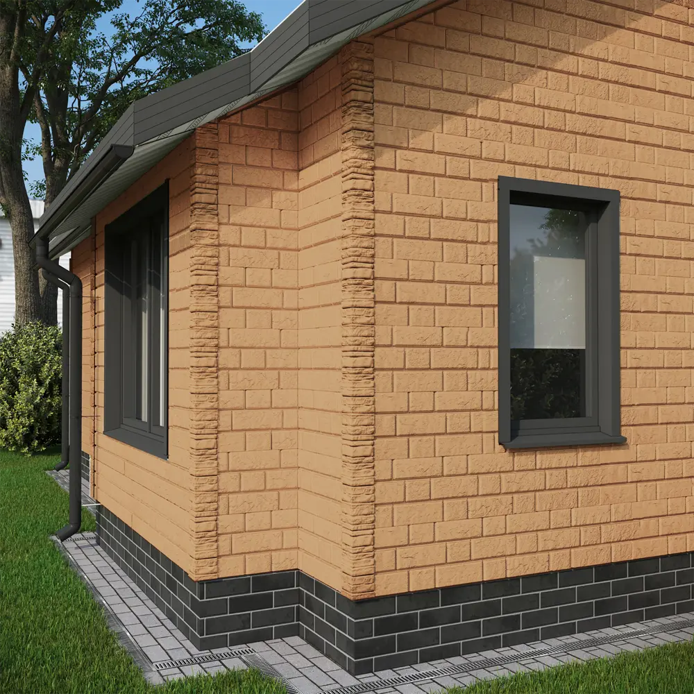 88292074 Сайдинг виниловый Döcke Bergart Камень 1.8 м Пекан 0.52 м² STLM-0077326 - Вид №4