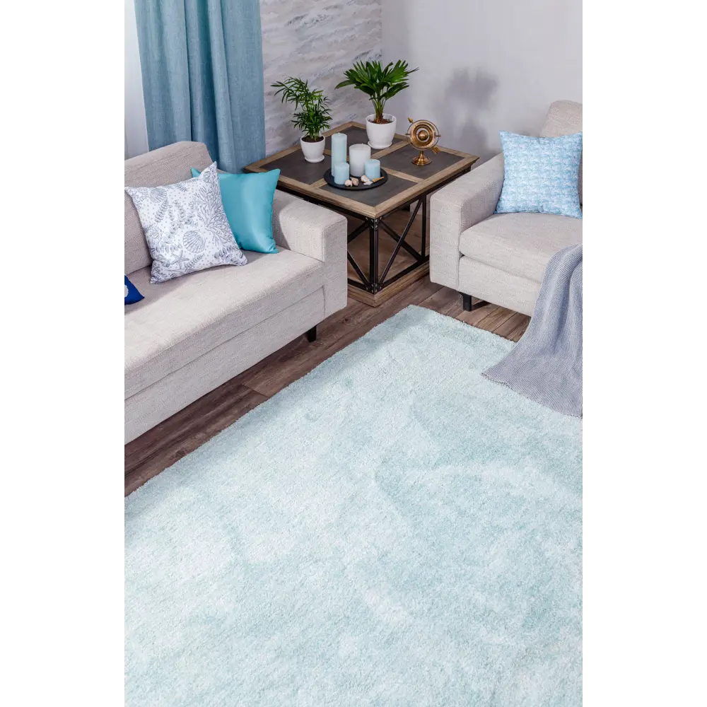 Ковер полиэстер Лавсан Лазурь 80x150 см цвет серый Amigo STLM-2071956 - Вид №4