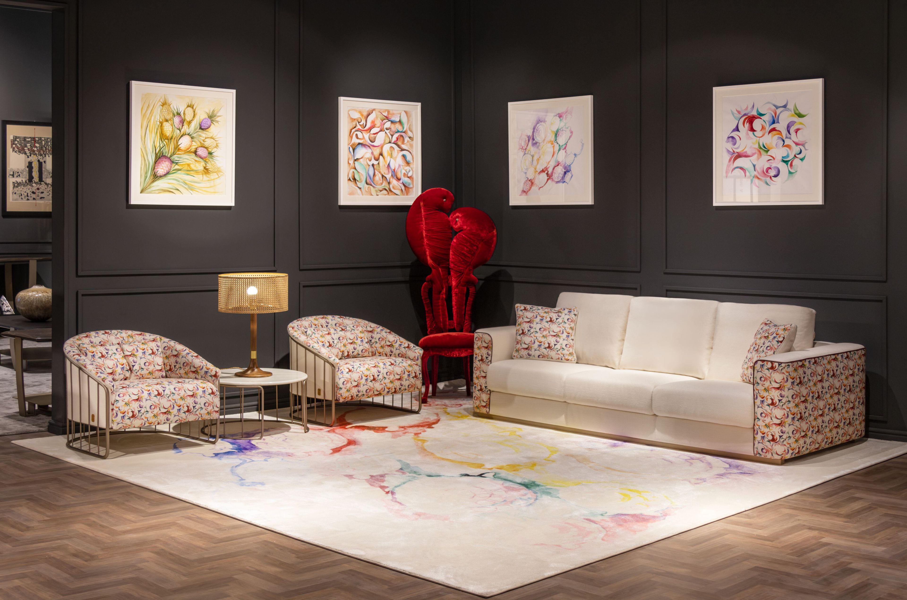 Венская соломенная настольная лампа Formitalia Partagas ARCH-00130663 - Вид №7